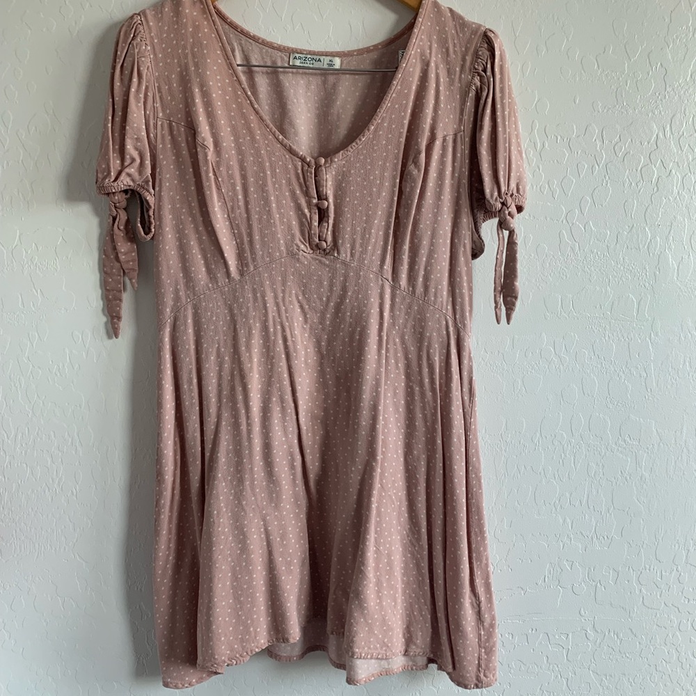 Arizona Jean Co Pink Polka Dot Mini Dress